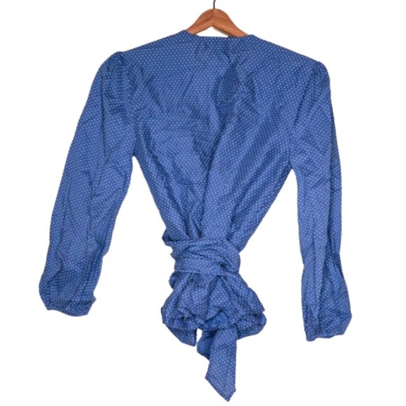 Paige Aeldra Top - Dot Print Bijou Blue White - Picture 6 of 7